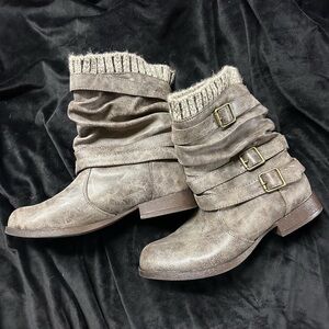 Nafise Buckle Strap Booties